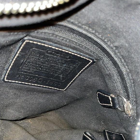 Coach Y2K Black Signature Canvas Bag in Black on Black Rare! - Picture 13 of 13